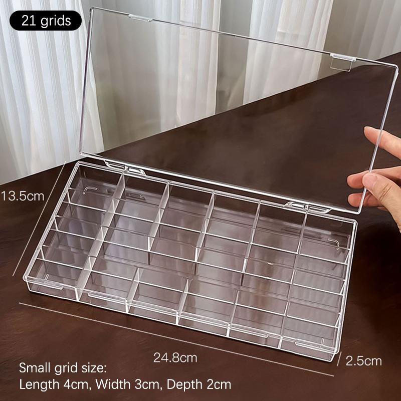 12/21/24 Przegród Pudełko Organizer na Nail Art Brokat Dżety Kamienie Szlachetne Etui do Przechowywania Pudełko DIY Biżuteria Koraliki Organizer do Haftu Pojemnik