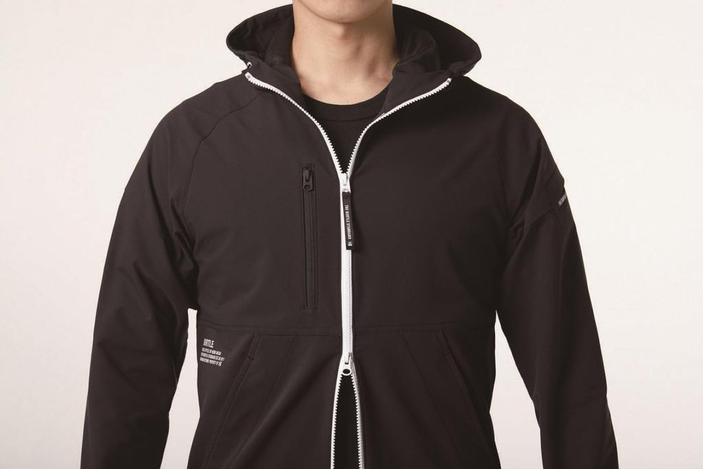 BURTLE Hoodie Jacket Black 9515 35 XL (Unisex) [Deodorizing, Moisture-Wicking, Quick-Drying, Stretch, Anti-Static]