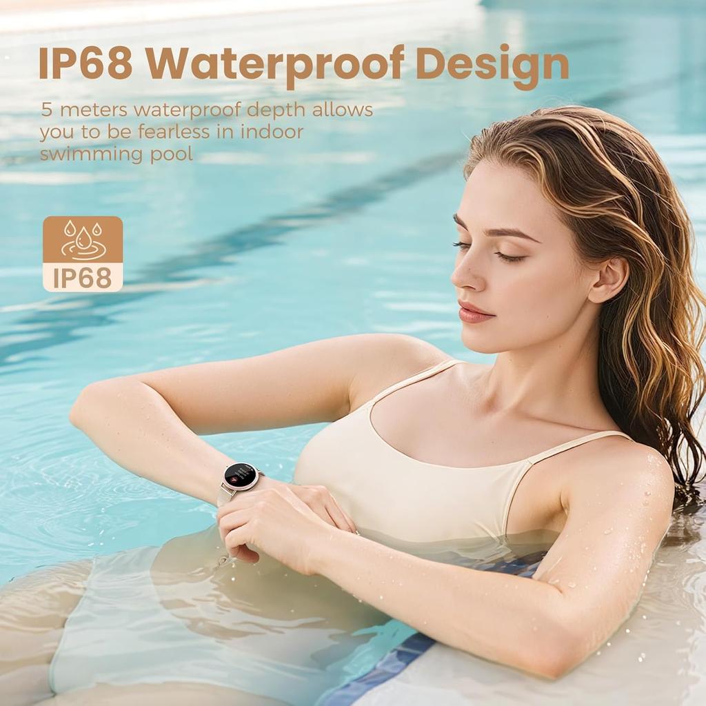 New Women's Fashion Health Smart Watch 1.39" AMOLED GPS Satellite Positioning Bluetooth Call Heart Rate Monitor For Android iOS