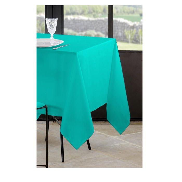 Nappe rectangle en polyester 145 x 200 cm Bleu celadon