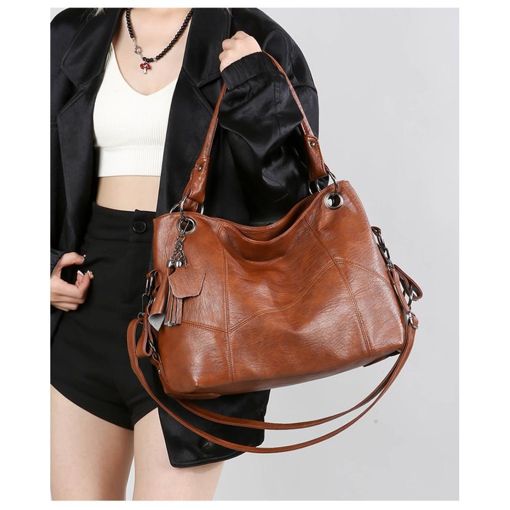 Handbag Women PU Large Capacity Adjustable Strap Daily