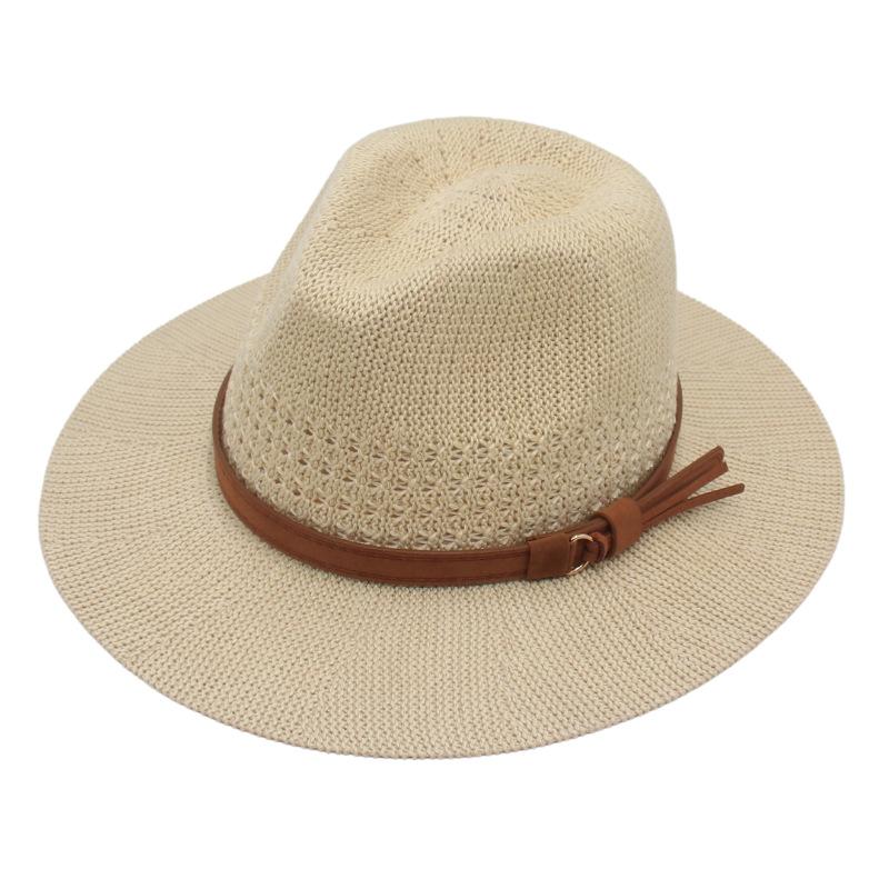 2022 Nowy Kapelusz Ze Słomy Tkanej Francuski Cylinder Żółty Aksamit Z Dodatkami Kapelusz Jazzowy Oddychający Składany Nieodkształcalny Kapelusz