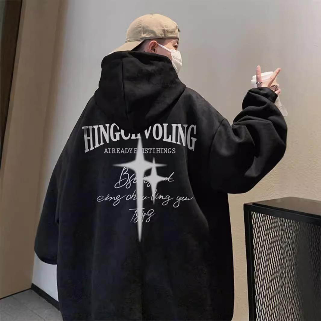 Мужской худи модный бренд осень-зима американский кэжуал пуловер 5XL 2990₽