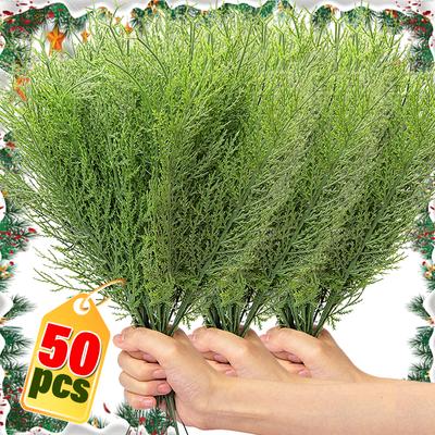 Künstliche Tannenzweige, künstliche Pflanzen, Blätter, Weihnachtsbaum, grüne Tannenzweig-Girlande, Neujahrs-Weihnachtsfeier, Heimdekoration, Geschenke