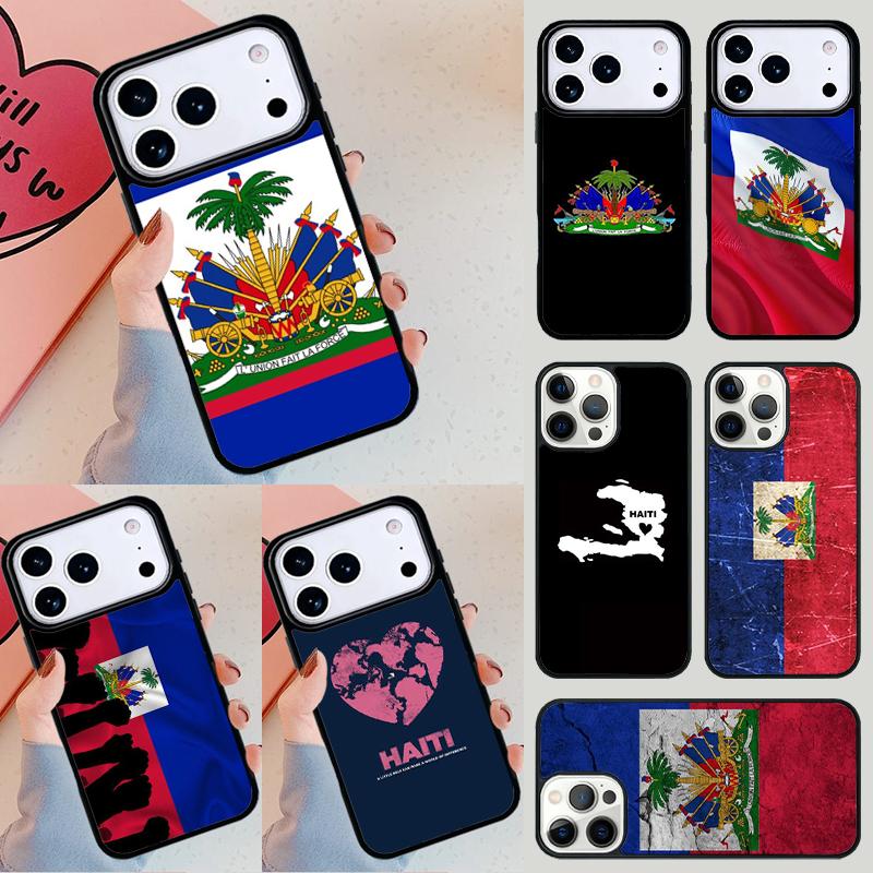 Haiti Haitian Flag soft Phone Case For iPhone 17 Air 14 15 13 12 Max Cover For Apple 14 15 16 16e 11 Pro Max Plus
