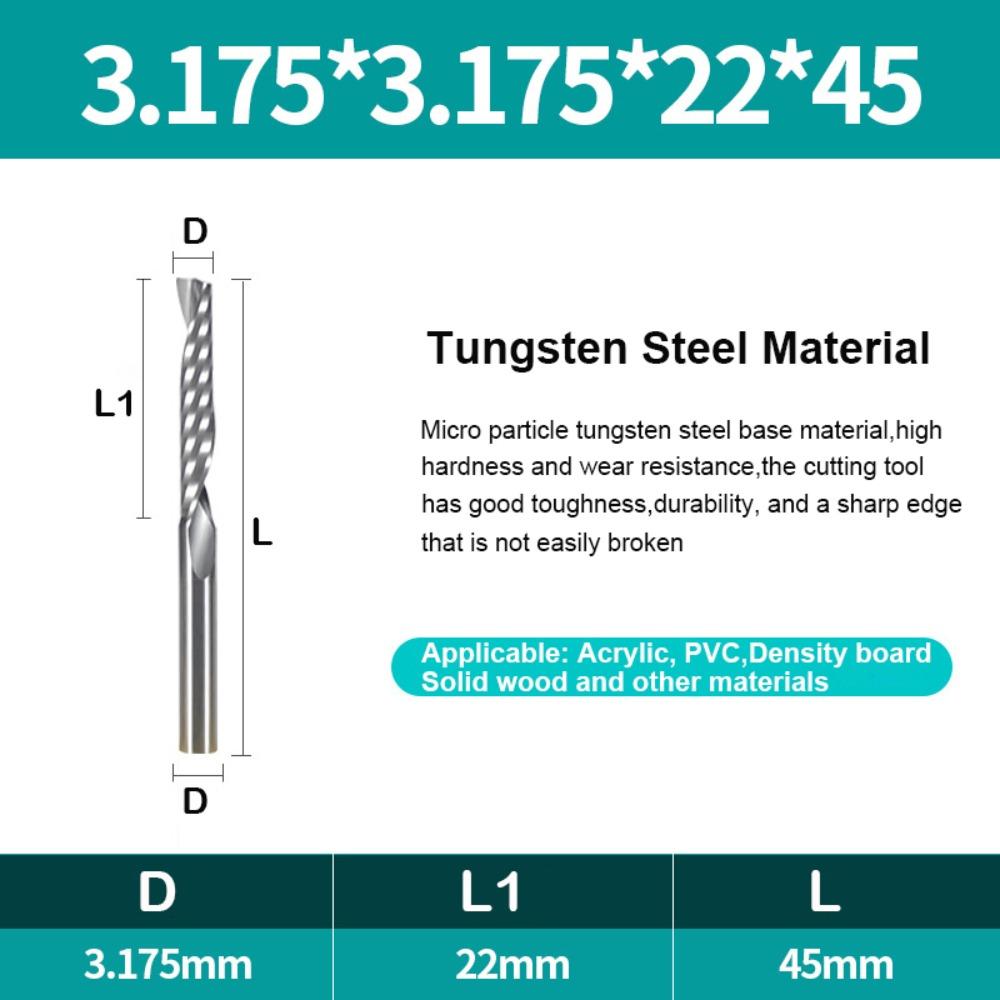 Freză cu un tăiș 3.175/4/6mm coadă freză elicoidală nouă