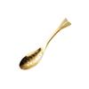 Gold-Plated 304 Stainless Steel Spoon - Creative Cartoon Fish Design, Perfect for Soup, Dessert, Rice, Stirring, and Teaspoon Uses.