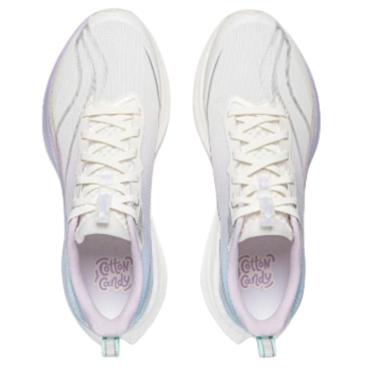 Li Ning Red Hare 9 PRO Tekstylne Odblaskowe Sprężyste Niskie Buty do Biegania Damskie Białe ARPW002-14