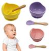 Supply Suctive Bamboo Spoon Toddler Bowl Children Dishes Silicone Dinnerware Food Grade Silicone