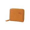 [Dakota] Two-Fold Wallet with Round Zipper, Genuine Leather, Mustard, DA-30190-53 (10cm X 11cm X 3cm)