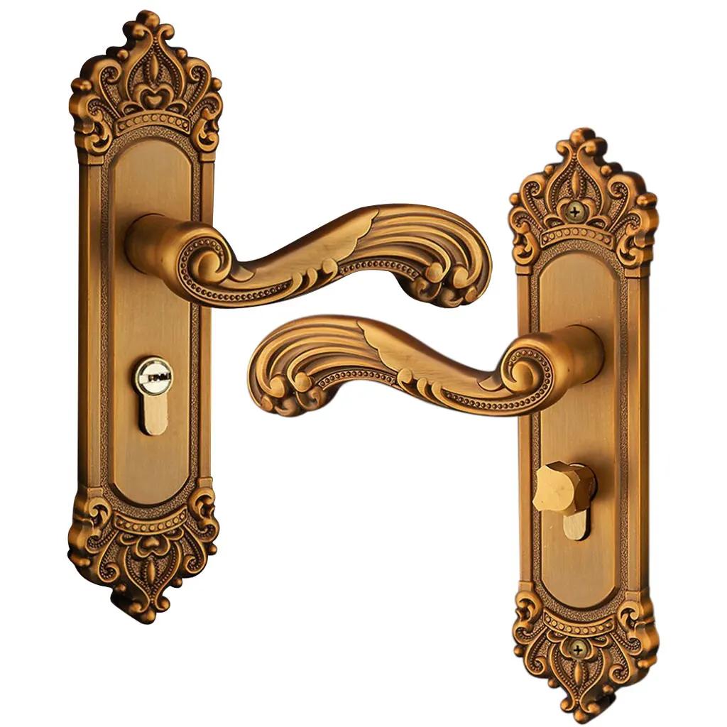 

Rod Type Door Handle with Three Keys, Used for Vintage Interior Door Latches In Offices or Front Doors Door Handles