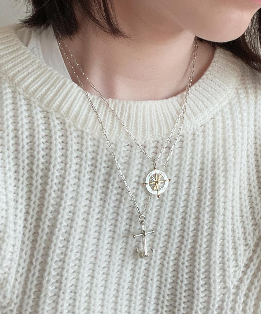 Elyona Skewered Anchor Necklace