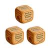 1/2/3/5/6/8Pcs Wooden Quilter Dice with 6 Engraved Quilting Tasks Solid Wood Quilting Embroidery Knitting Projects Baking Drinking Decision Dice Tools