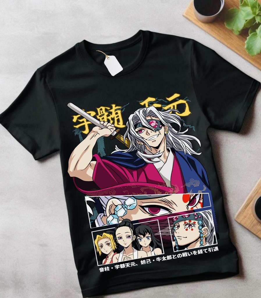Tengen Uzui Hemd Kimetsu no YaibaSchwarz Neues Unisex-Hemd Geschenk für sie