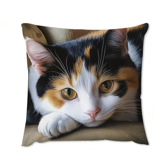 45x45CM Pynteputetrekk Tegneserie Hund Katt Putetrekk Hjem Stue Soverom Sofa Seng Dekorativt Firkantet Putetrekk