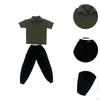 2 Pieces 1/6 Scale Short Sleeve T Shirt and Pants Costume Miniature Clothing for 12in Doll Model
