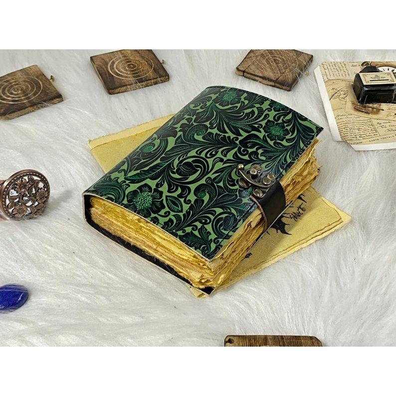 Leather Journal Handmade Notebook personalized Gifts for men & women Writing Journal Book of shadows Garden Flower Journal Gifts for Him Her