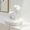 Dog Ornament 3D Printed Schnauzer Geometric Miniature Dog Figurine Living Room Dog Sculpture Home Decor