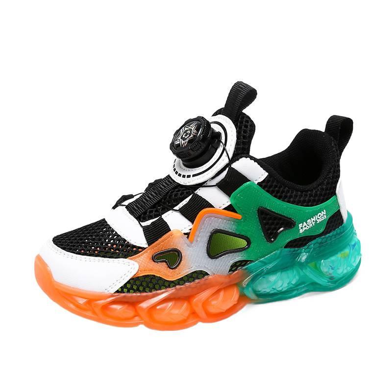 Boys shoes 2025 summer new mesh breathable children's sports shoes frame shoes sandals Velcro running shoes