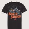 Biker Fateful Graphic T Shirt Black Crew Neck Cotton Short Sleeve