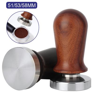 51/53/58mm Espresso Coffee Tamper Spring Loaded Calibrated 30lb Consistent Pressure Tamper with Stainless Steel Base for Barista