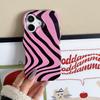 Luxury Glossy Wave Stripes Phone Case for iPhone 13 14 15 16 Pro Max Camera Protect Shockproof Hit Color Fashion Phone Cover