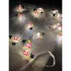 Luci di Natale a LED con Babbo Natale, Pupazzo di Neve, Renna e Campane nel Design Cappello Nero