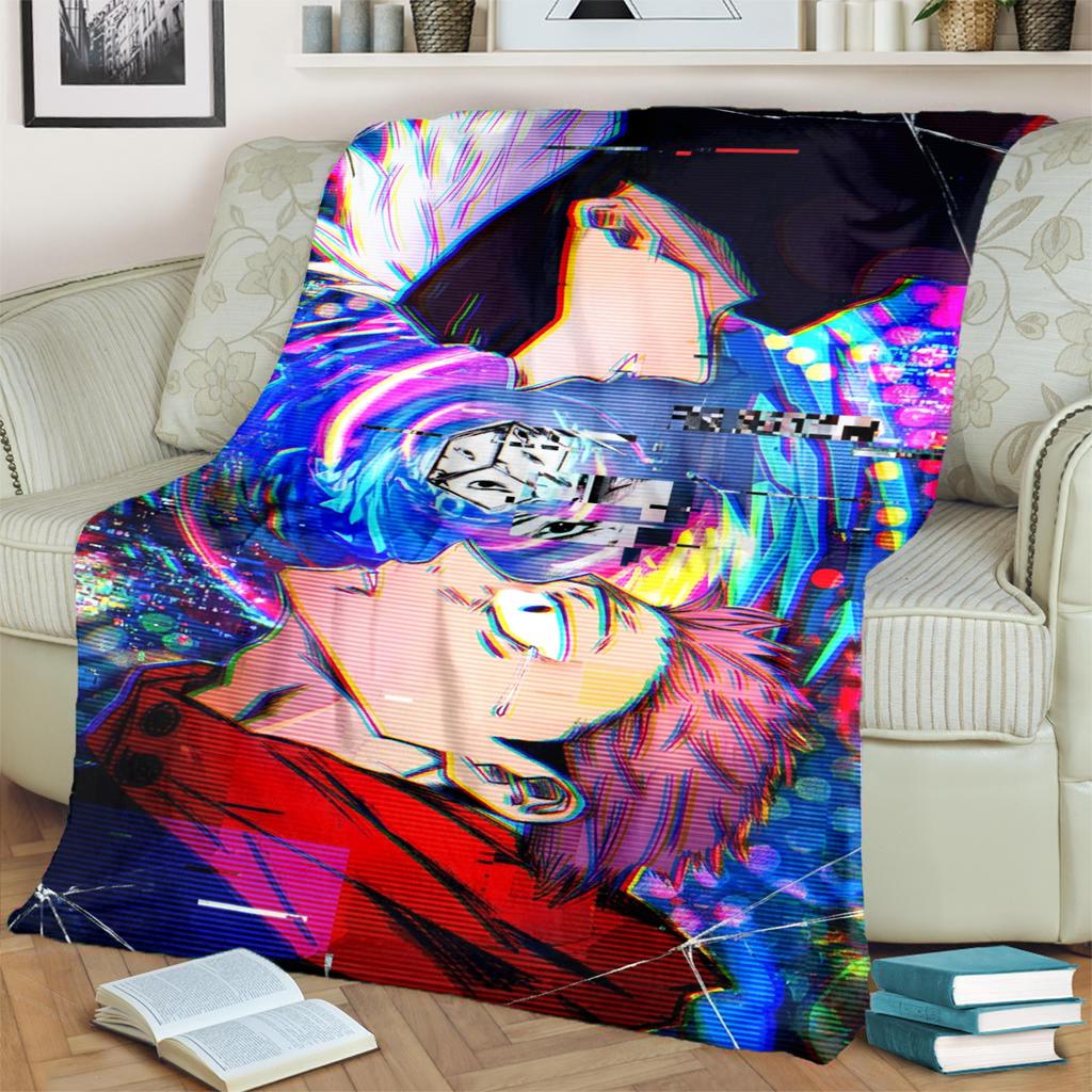 Jujutsu Kaisen Themed Blanket Soft Warm Flannel for Bedrooms, Sofas, Chairs, Picnics and Outdoor Use