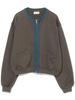 Beams Boy Women's Three-Tone Sweatshirt Cardigan In CHARCOAL.G, One Size