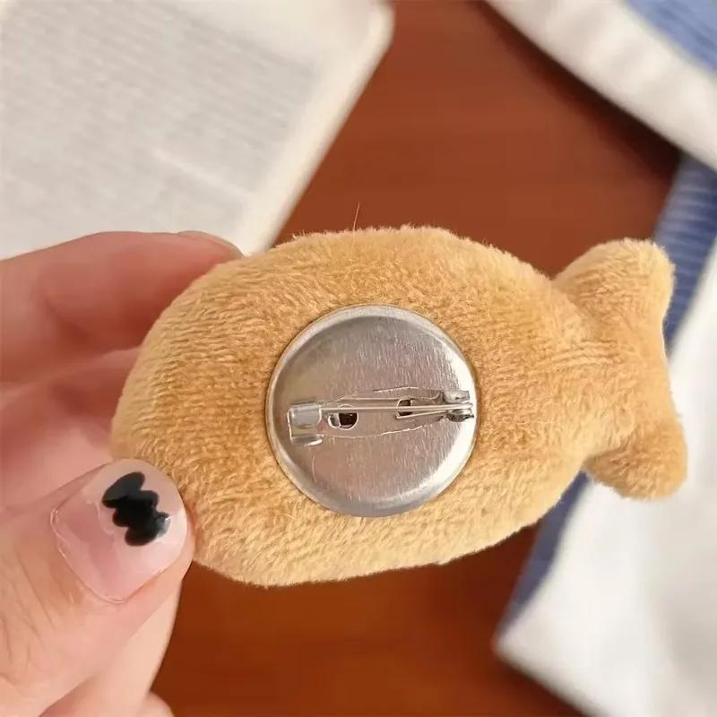 Cartoon Cute Fashion Style Taiyaki Brooch Plush Fish Brooch Backpack Sweater Corsage Sea Bream Brooch Accessories Creative Gifts