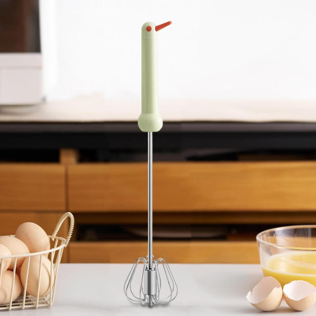 Egg Whisk Stainless Steel Whisk Cream Stirrer Semi Automatic For Baking Cooking Cake Food Kitchen Beater Blending Whisking
