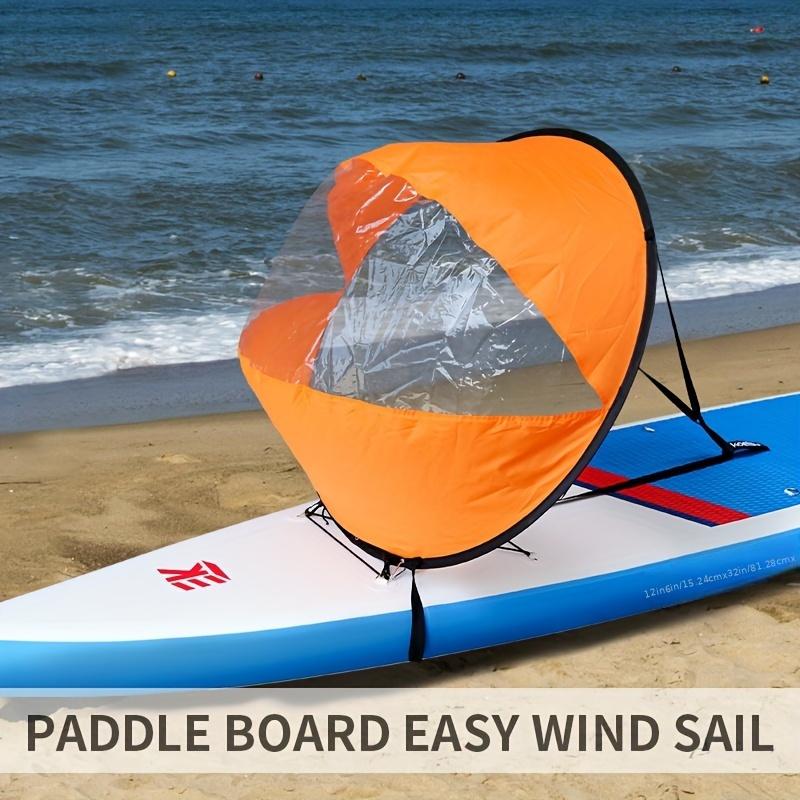 KOETSU Kayak Boat Wind Paddle Sailing Kit Popup Board Sail Rowing Downwind Boat Windpaddle with Clear Window Kayak Accessories оранжевый