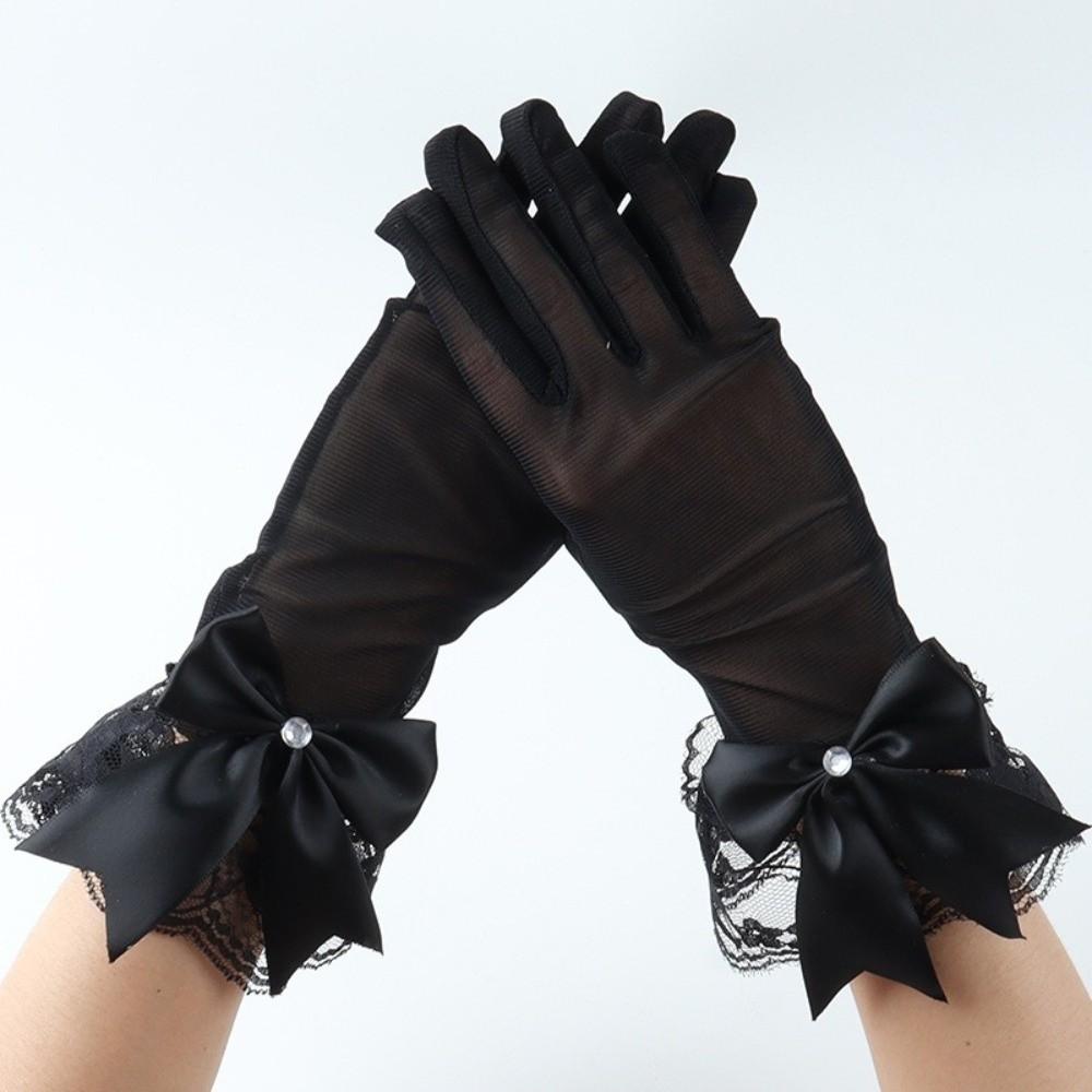 1Pairs Sexy Wedding Bridal Gloves Breathable Tulle Gloves New Bridal Gown Mittens Party Dress