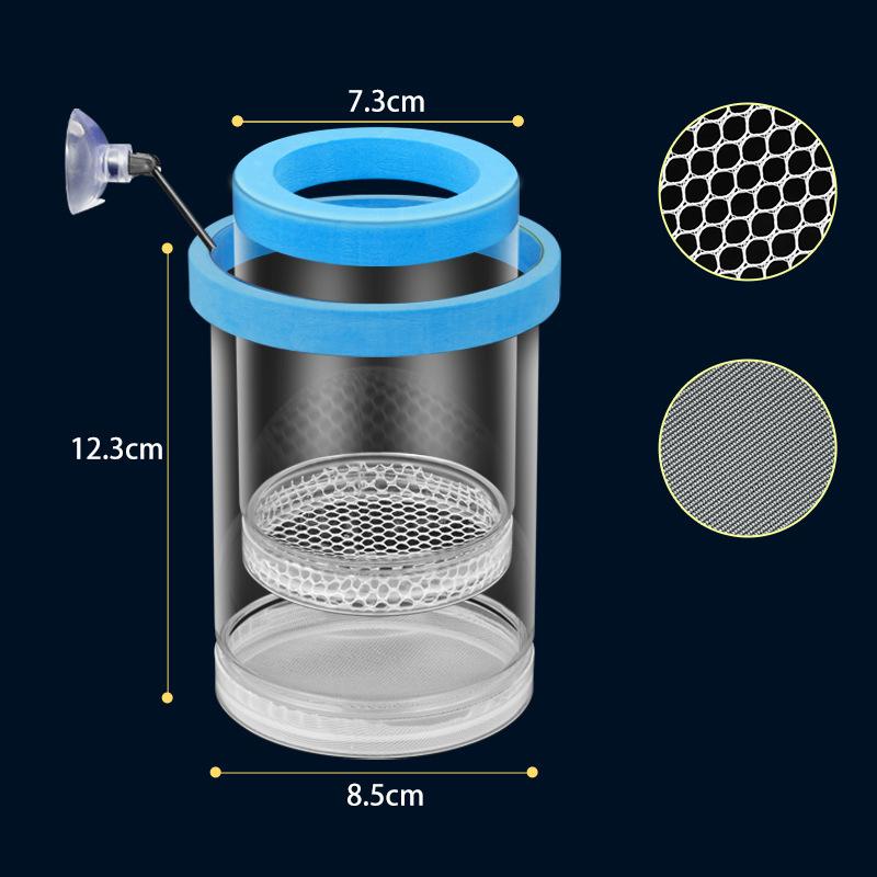 Floating Fish Breeding Isolation Box Aquarium Fish Tank Hatching Incubator Hatching Incubator Feeder Aquarium Hatchery S синий