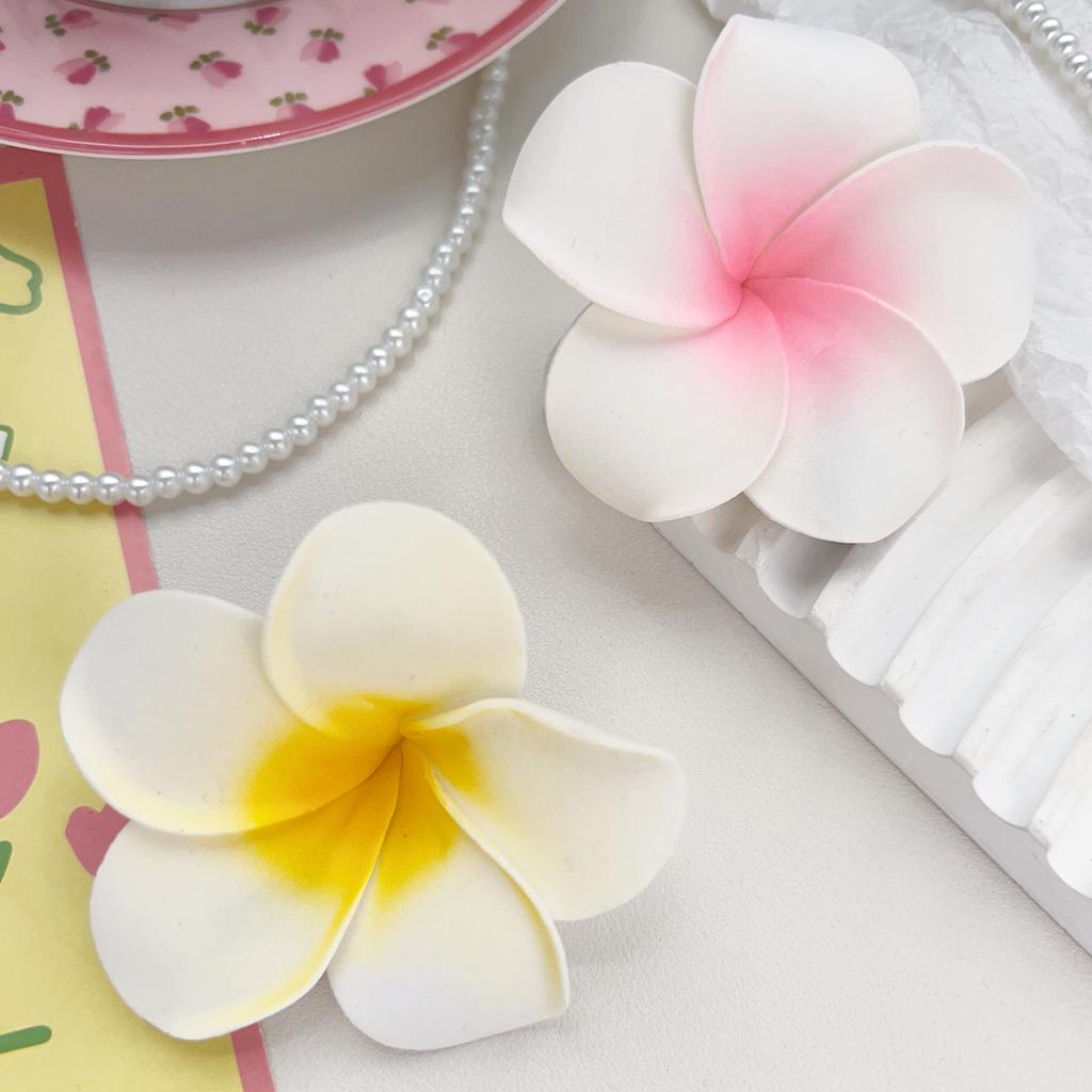 2 Pezzi Pinze per Capelli a Fiore, Tenuta Forte Antiscivolo, Hawaiane, Fermagli Carini, Banana Clip, Accessori per Donne Ragazze Regali per le Feste