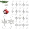 5/10Pcs Christmas Hook Snowflake Design Stainless Steel Hooks Winter Theme Home Holiday Decor Accessory