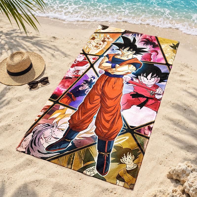 Dragon Ball Microfiber Beach Towel Quick Dry Sand Free Lightweight Beach Towels for Travel Swimming Camping