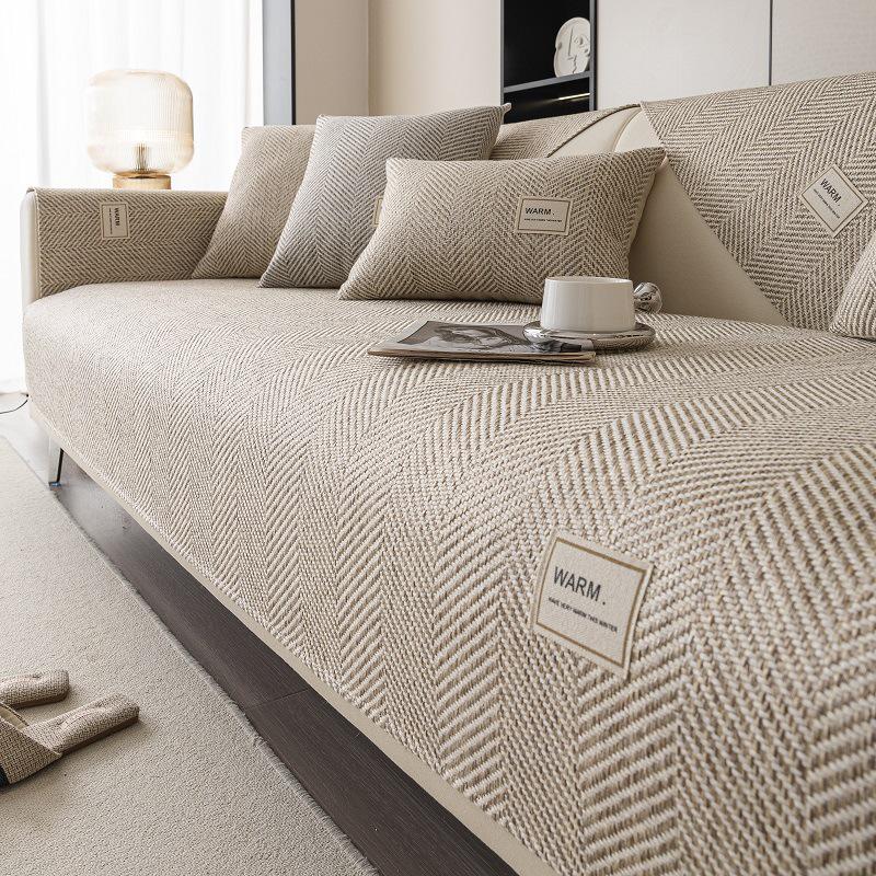 

Сеню 2025 Чехол на диван противоскользящий Четыре сезона : Подушка из имитации хлопка и льна 70x180 cm бежевый