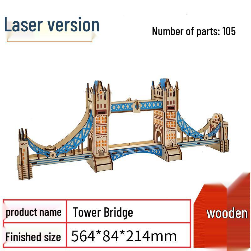 Girls' DIY 3D Wooden Ferris Wheel Puzzle - Educational Assembly Toy