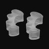 2Pcs Silicone Toe Separator Three-hole Valgus Thumb Orthopedic Pad Overlapping Hammer Foot Corrector