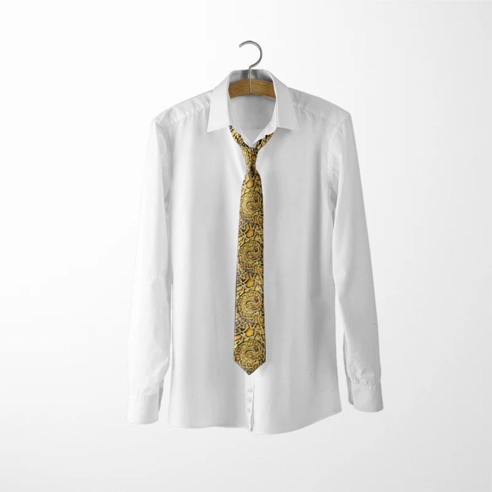 Casual Leopard Print Tie 8cm Wide Printed Serpentine Tie Polyester Slim Zebra Striped Tie