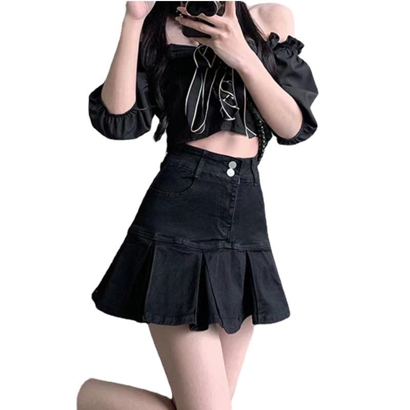 2023 High Waist A-Linien Jeansrock für Damen - Sommer Slim Fit mit Übergrößenoptionen