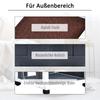 Outdoor Cat House 2-Story Cat House Made of Fir Wood, Weatherproof Cat Hut with Asphalt Roof, Gray, 59 X 55 X 109 Cm