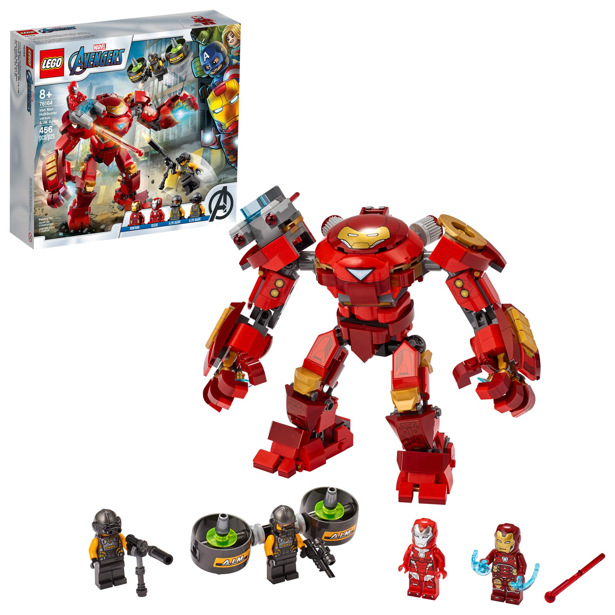 

LEGO Iron Man Hulkbuster vs. A.I.M. Agent Superhero Playset Marvel Avengers 456 Piece LEGO 76164