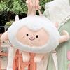 Cute White Plush Lamb Backpack Cartoon Doll Shoulder Bag For Girls Birthday Gift