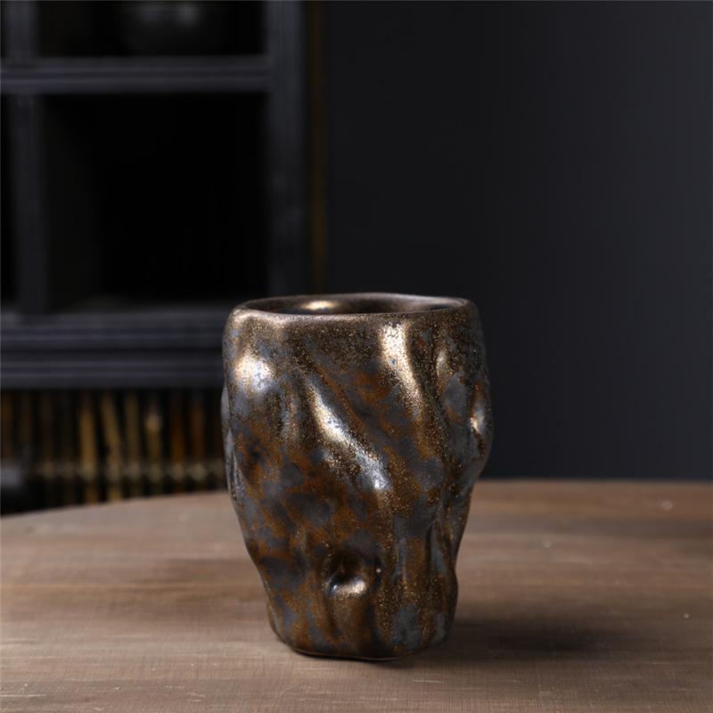 Coarse Pottery Tea Cup Ceramic Master Cup Retro Ceramic Cup Tea Bowl Single Cup Household Kung Fu Teacup