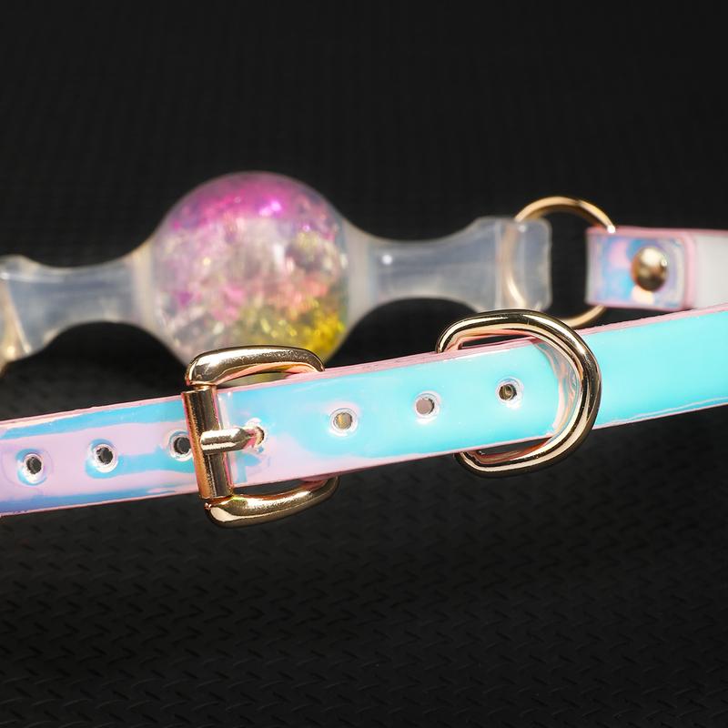 BDSM Star Nebula Ball Gag Adjustable Colorful Blet Silicone Mouth Restraint Gag Adult SM Games Bondage Sex Toys For Adults