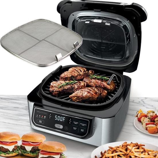 Splatter Shield Food Grade Splashproof Anti-oil Non-stick Reusable Replacement Parts Stainless Steel Splatter Screen Indoor Grill Accessories