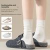 Women's Anti-odor Simple Pure Cotton Pile Socks Solid Color Mid-calf Socks Sweat-absorbing and Breathable Sports Socks