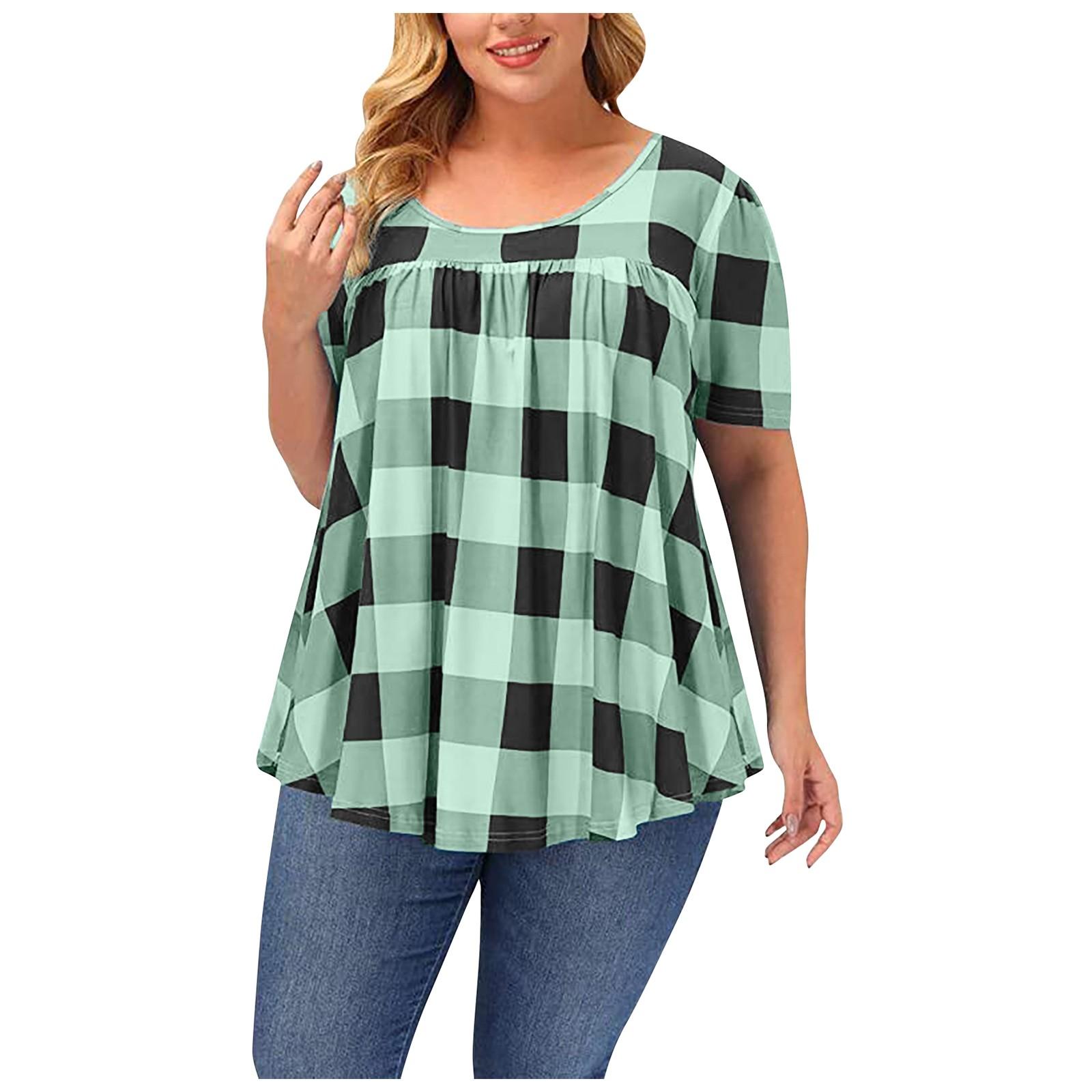 

Модная женская повседневная свободная футболка больших размеров с короткими рукавами и круглым вырезом с принтом XXXL зелёный